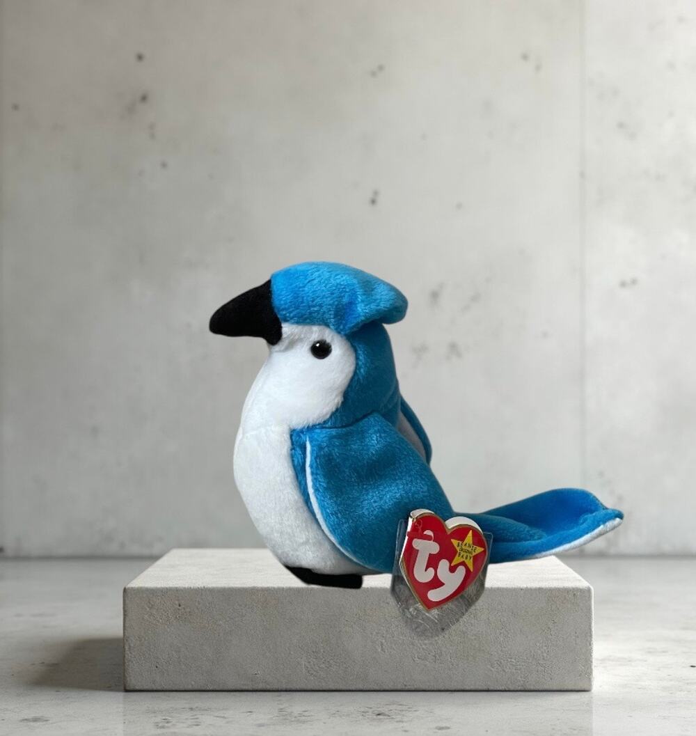TY Beanie Baby “Rocket” Blue Jay Bird Stuffed Animal Plush Toy Vintage 1997